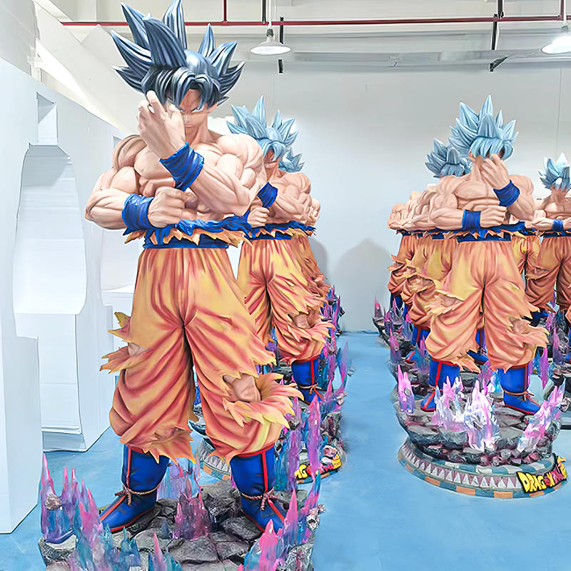 Statue de Dragon Ball en résine de fibre de verre 1:1, taille réelle personnalisée, statue de Goku, Sculpture d'anime WuKong